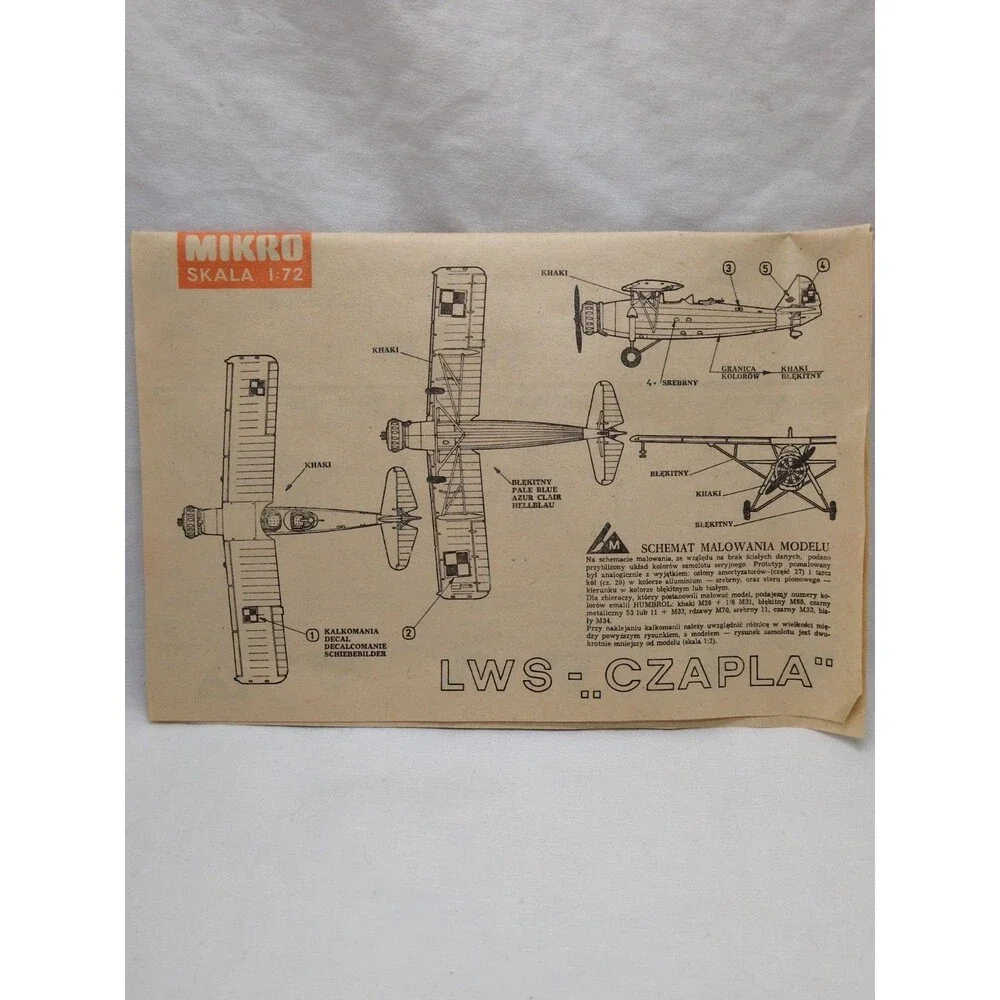 LWS CZAPLA Communication Observation Aircraft 1/72 Model Kit